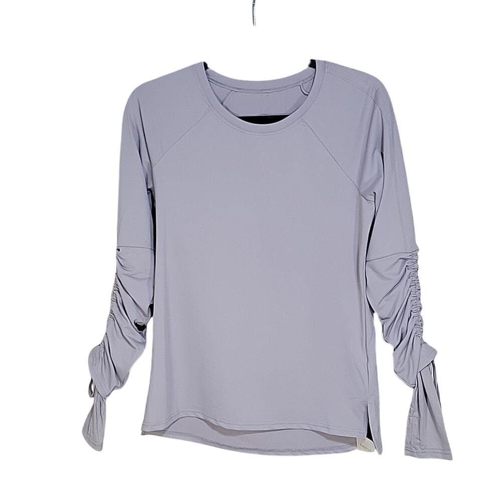 Fabletics Cashel Adjustable Long Sleeve Top II Grey Womens Small NWT